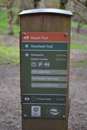 Wayfinding signage along the Maple Trail